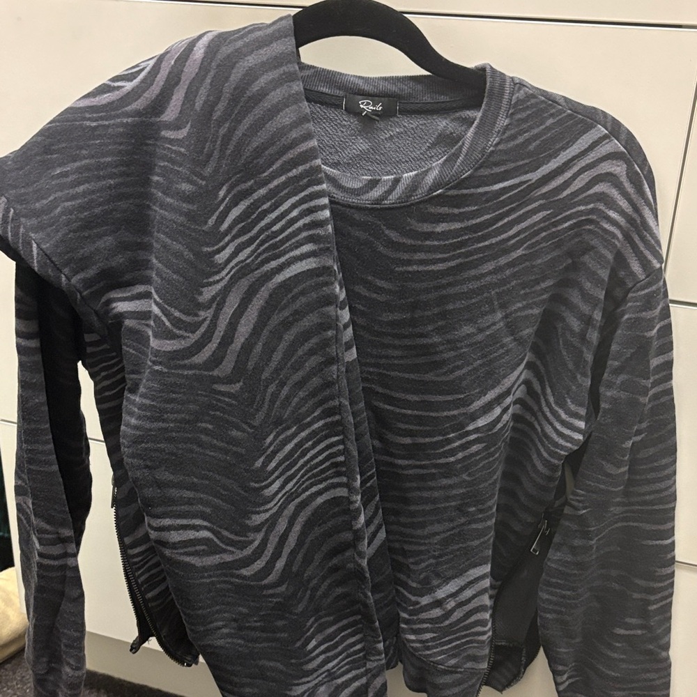 Rails Charcoal Patterned Knit Sweatshirt w/zipper sides and Sweats - SOLD AS SET